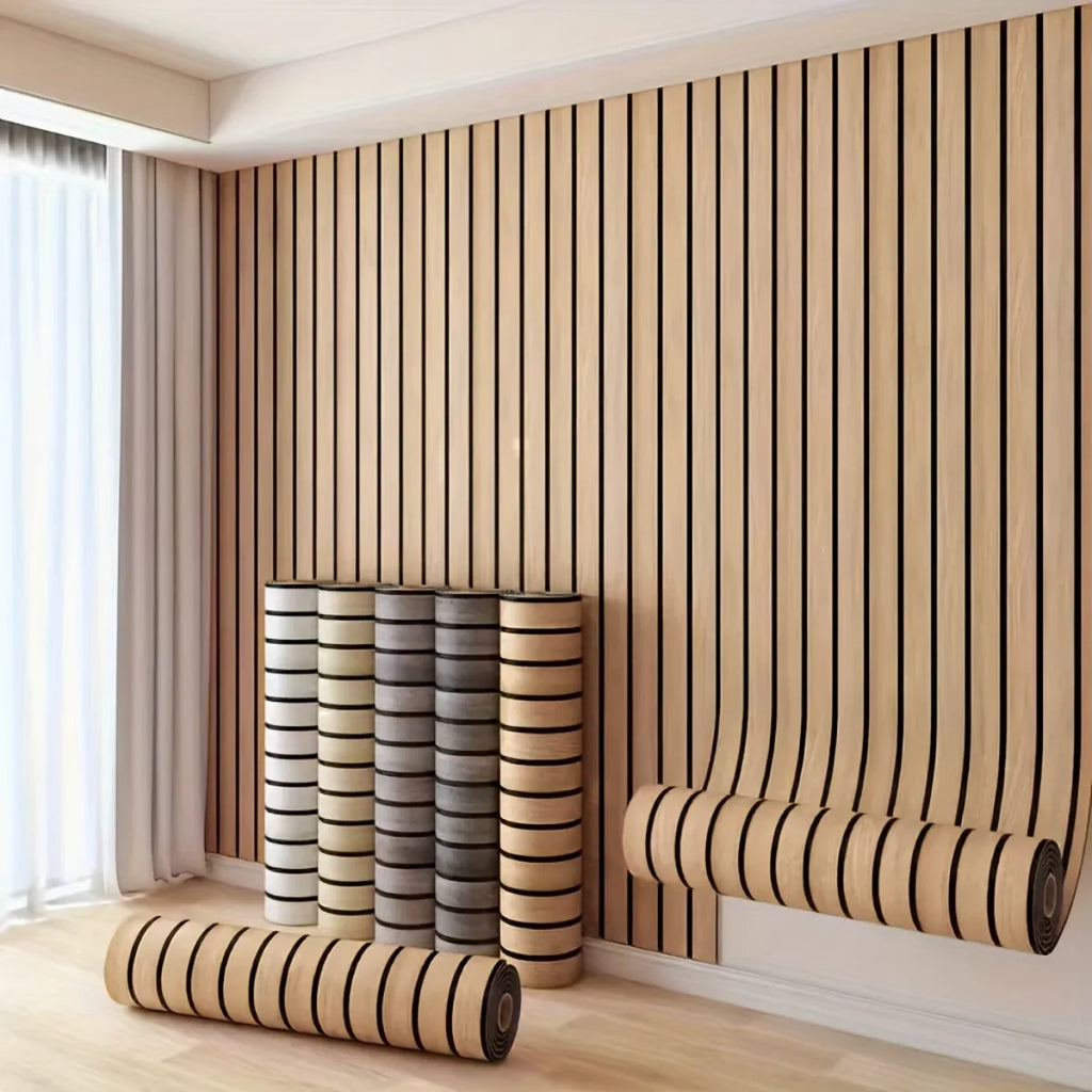 Brown Grid Peel & Stick Wallpaper | Waterproof Faux Plaid PVC