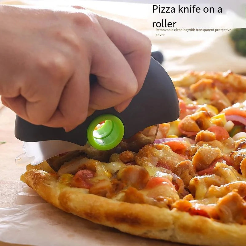 Stainless Steel Pizza Roller Cutter – Sharp Blade Wheel Slicer
