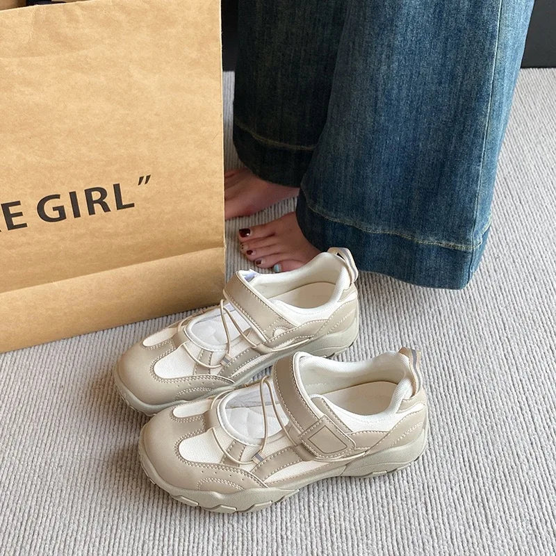Women's Lace-Up Casual Sneakers – Lightweight Comfort Shoes