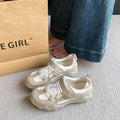 Women's Lace-Up Casual Sneakers – Lightweight Comfort Shoes