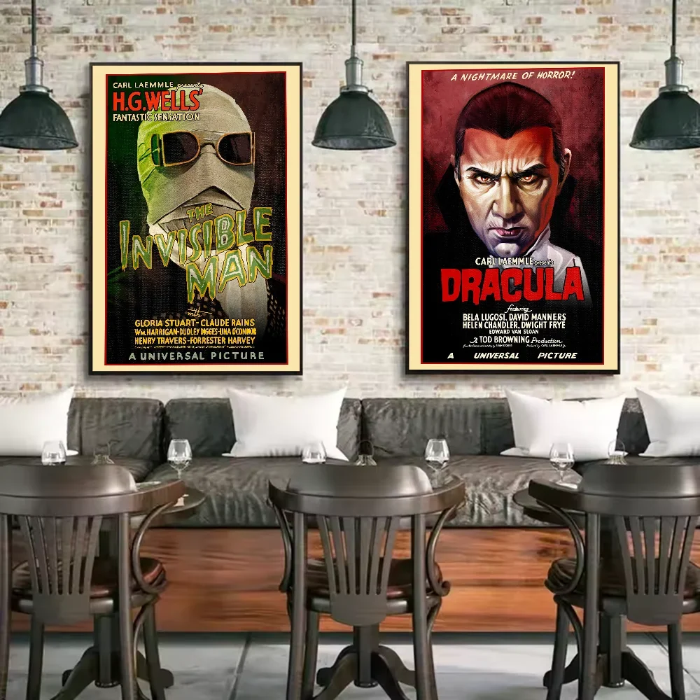 Vintage Universal Monsters Horror Movie Poster | Waterproof PVC