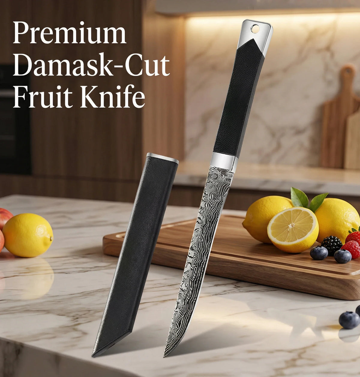 Damascus Steel Boning & Fruit Knife – Sharp Kitchen Blade
