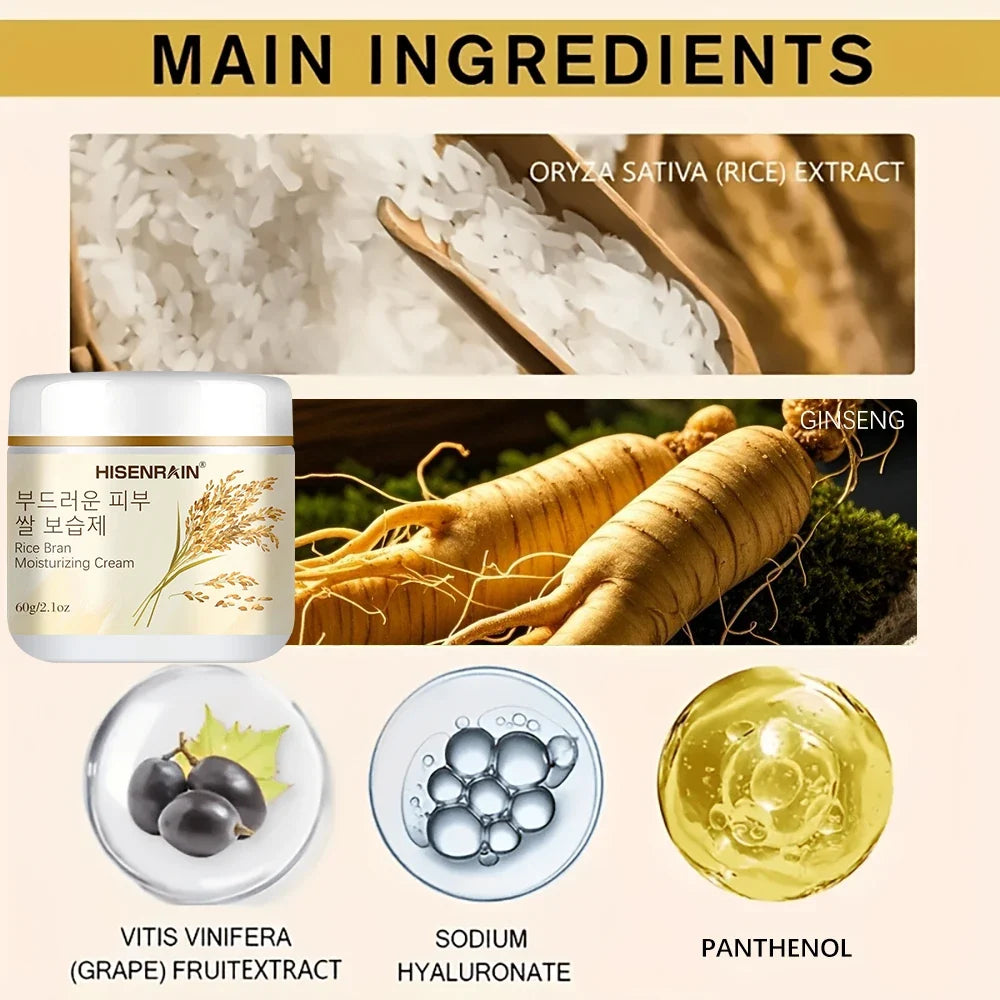 HISENRAIN Rice Extract Face Cream – Brightening Moisturizer