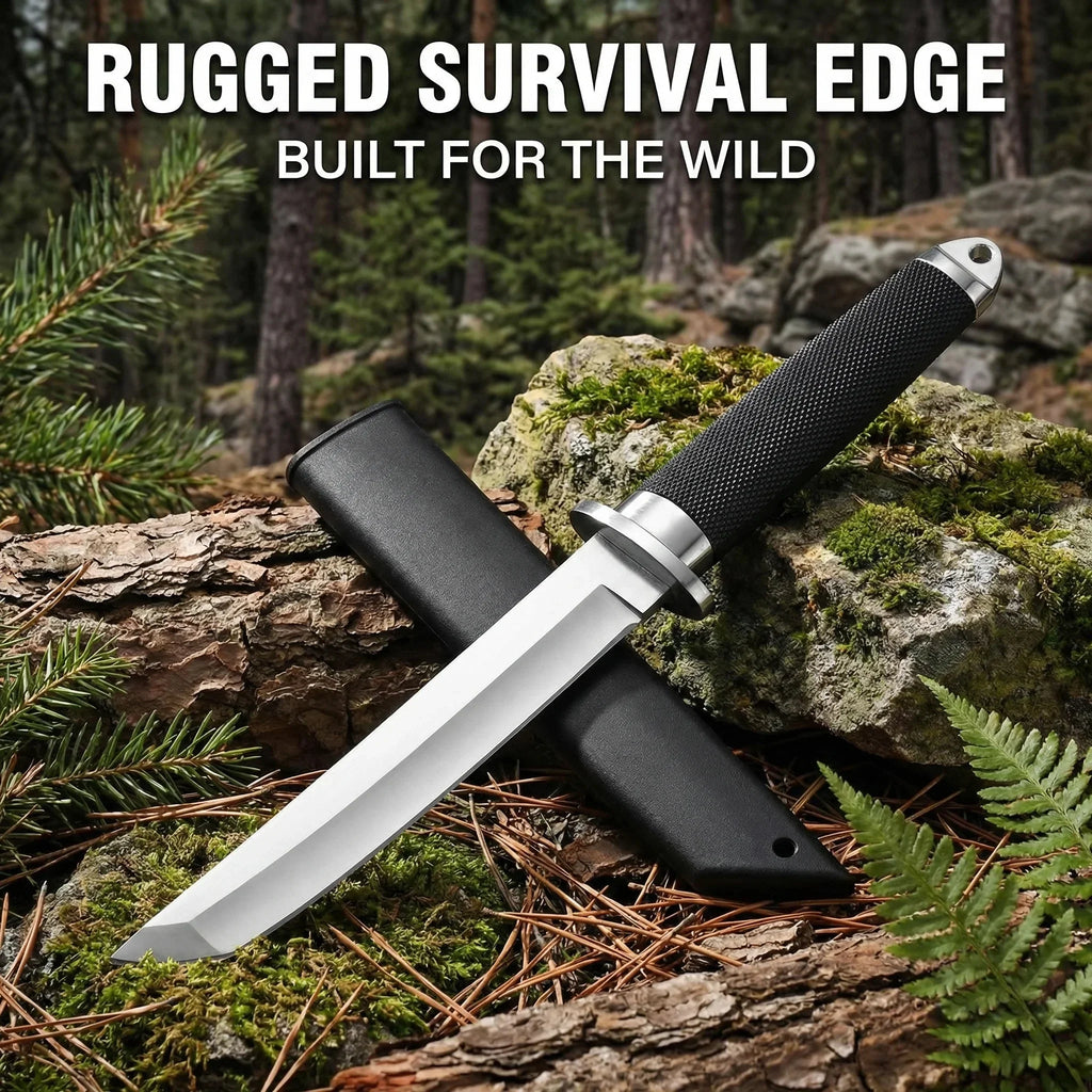 Japanese Fixed Blade Camping Survival Knife | Dragon Bone 22.5cm