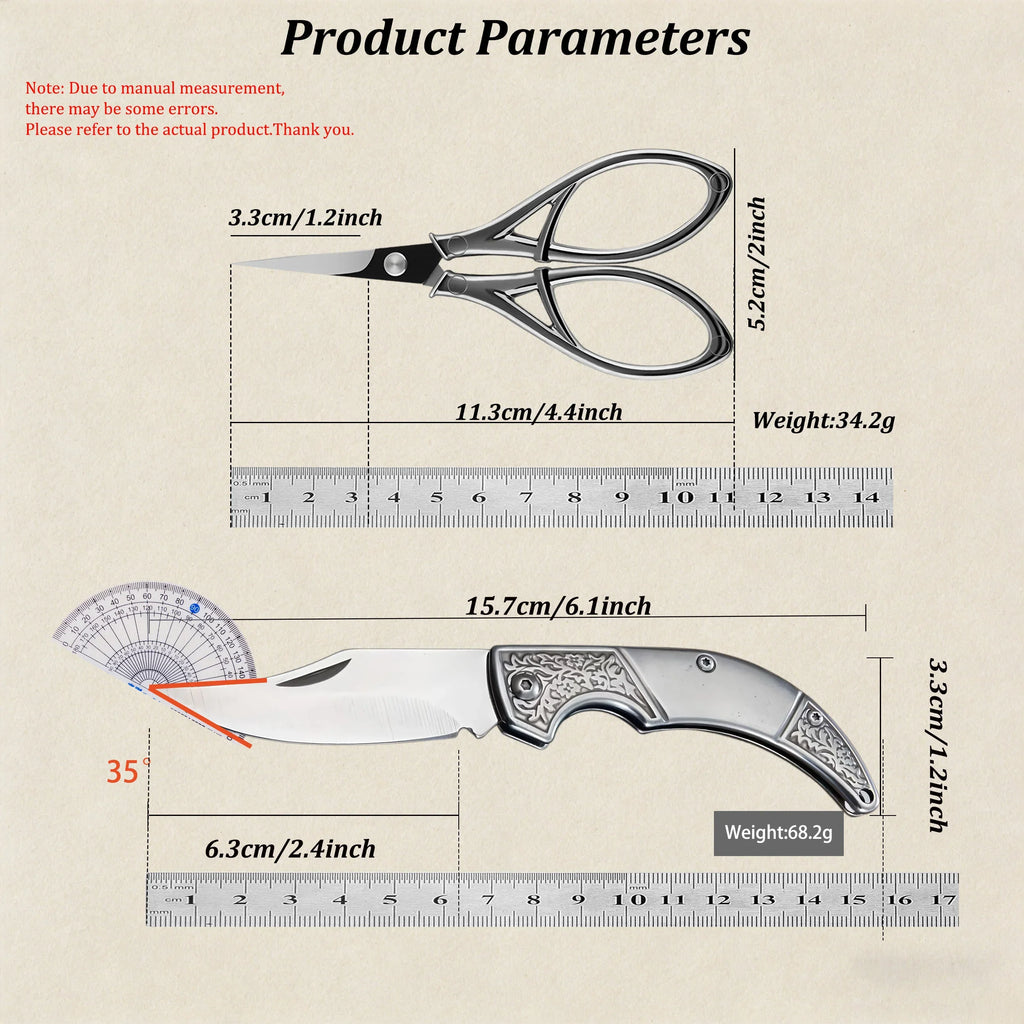 Folding Utility Knife & Embroidery Scissors – EDC Carry Tool