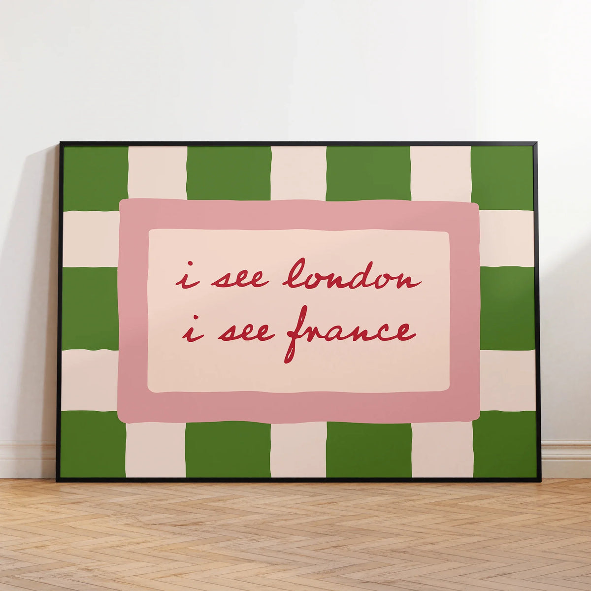 "I See London I See France" Funny Canvas Wall Art Print