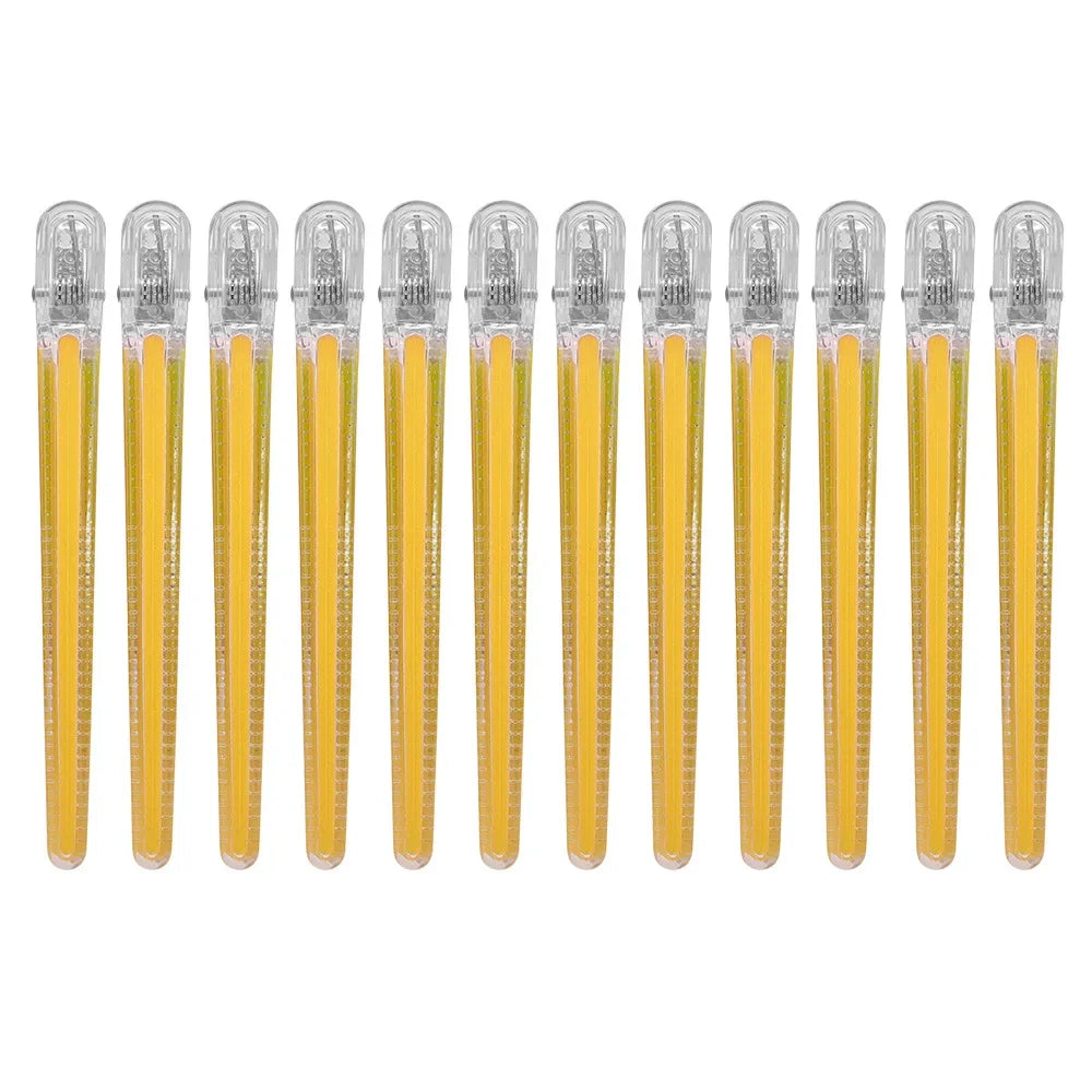 12-Pack Pro Seamless Alligator Hair Clips | Salon Sectioning Set