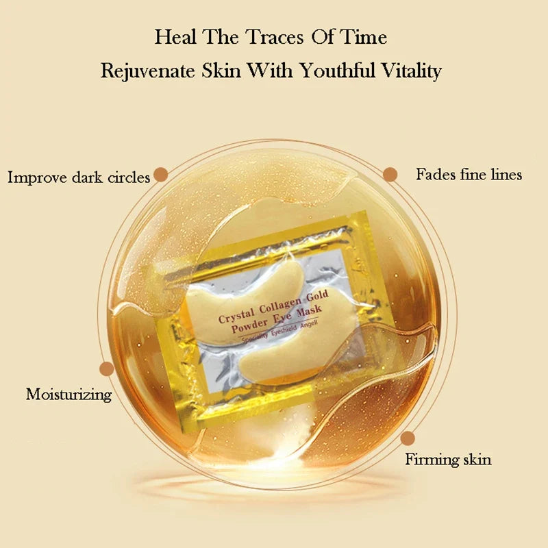 BIOAOUA Crystal Gold Collagen Eye Patches – Dark Circles