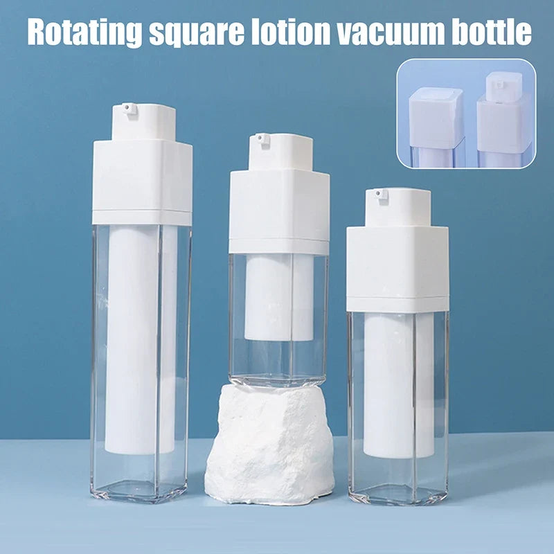 Square Vacuum Pump Bottle | Travel Lotion Dispenser 15/30/50ml