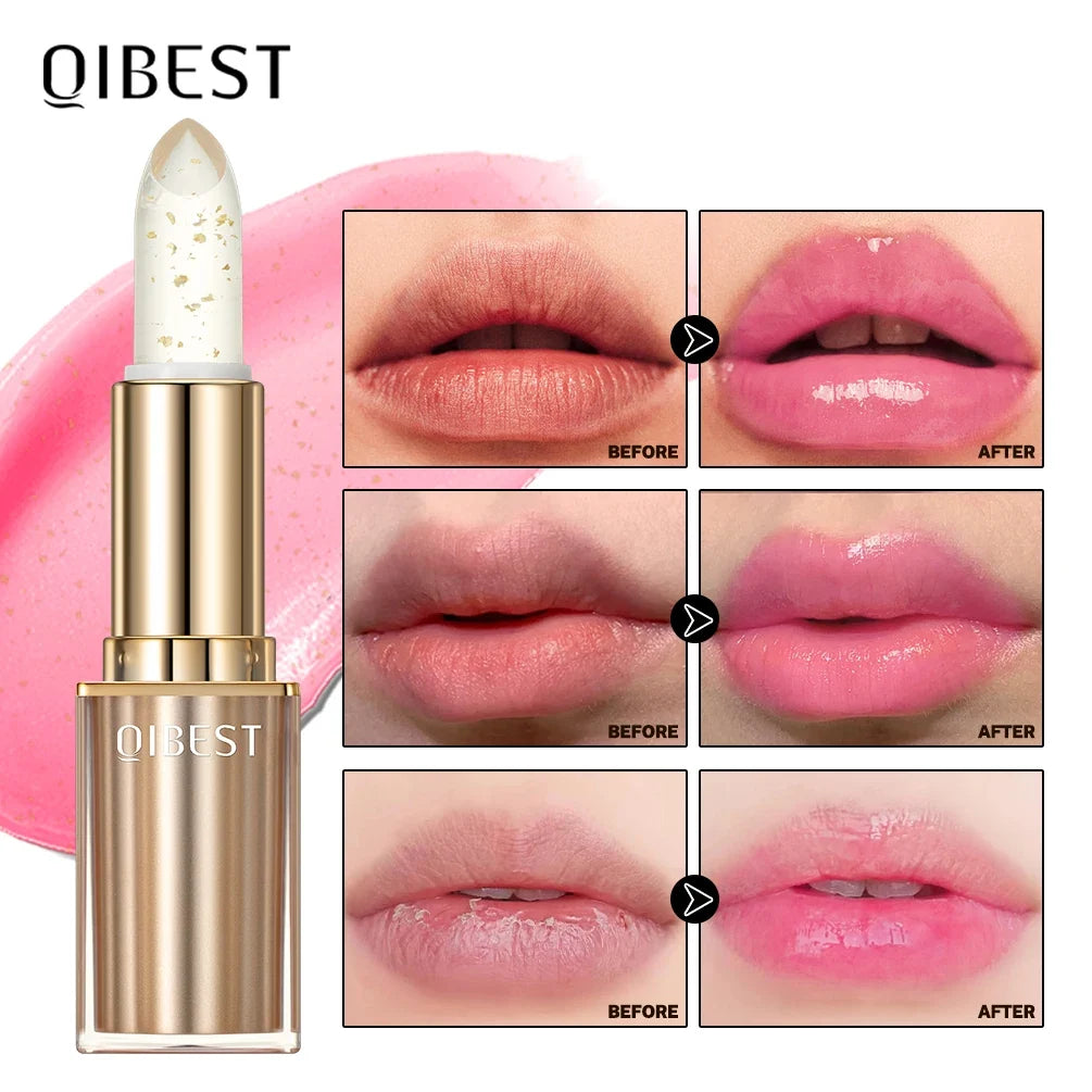 QiBest Glitter Color Changing Lipstick | Moisturizing Lip Stain