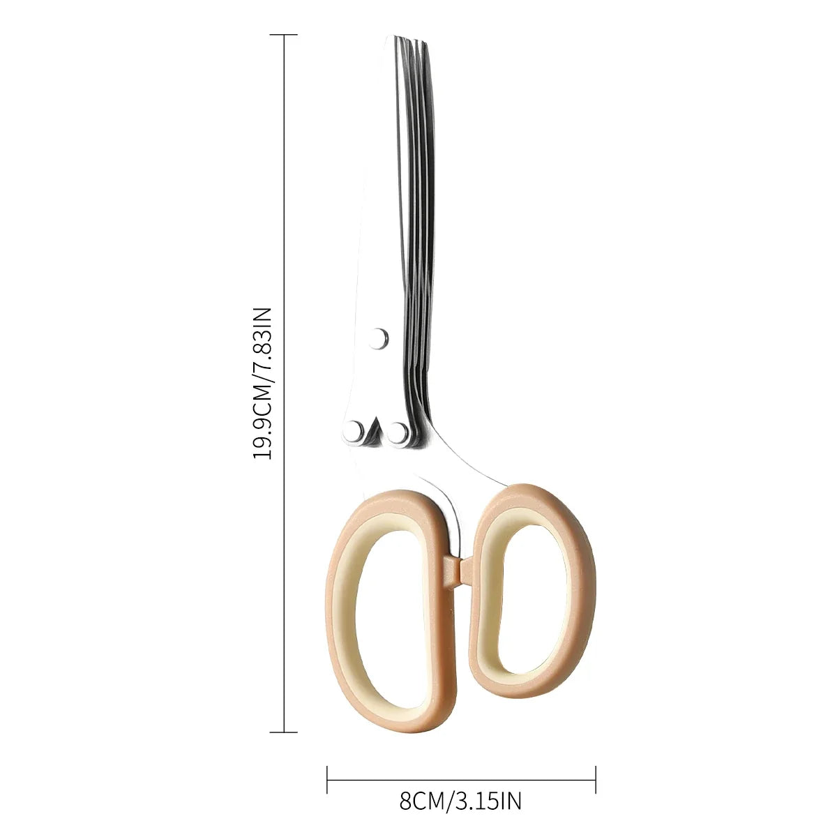 5-Layer Stainless Steel Kitchen Scissors with Lid | Herb Cutter