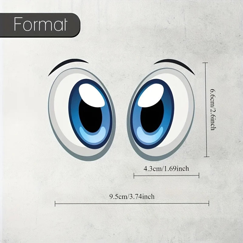 6-Pack Robot Eye Static Cling Vinyl Decals | Cars & Gadgets