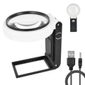 6X 25X Folding Magnifier with 8 LED Lights | Jewelry & Currency