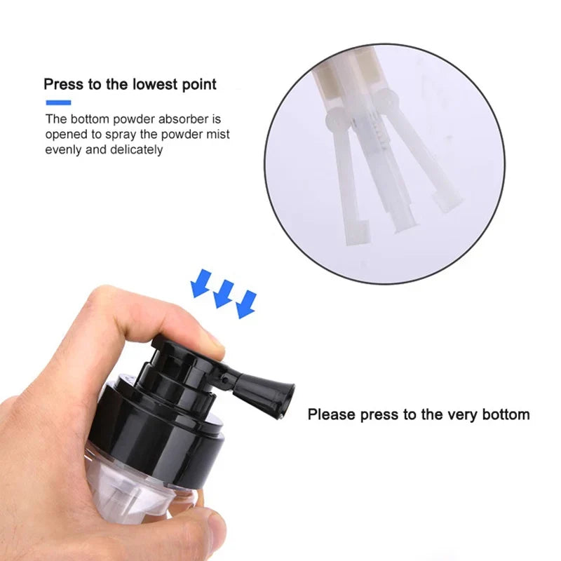 180ml Refillable Hair Powder Spray Bottle | Fiber Applicator