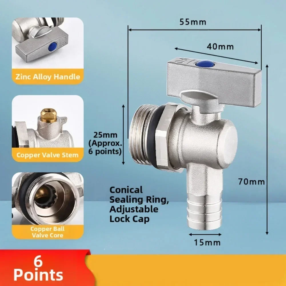 Brass Underfloor Heating Drain Valve | 3/4" 1" 1.2" Distributor