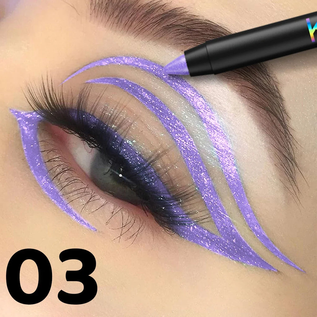 FUNPARK Glitter Metallic Eyeliner Pen – Waterproof, 10 Colors