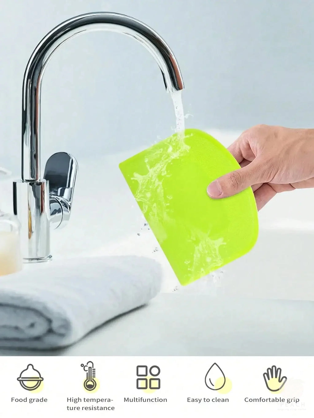 2-Pack Flexible Plastic Dough Scraper & Bowl Cutter Set