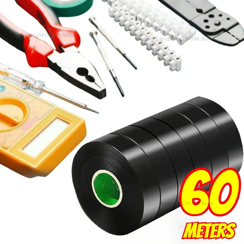 Black PVC Electrical Insulating Tape | Flame-Retardant, 600V