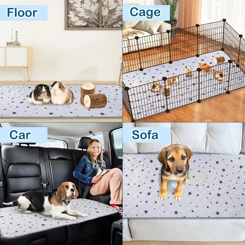 Washable Guinea Pig & Hamster Cage Mat – Waterproof Anti-Slip