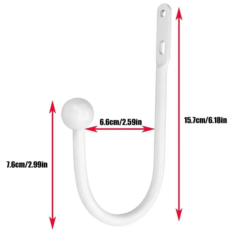 Aluminum Drapery Holdbacks 4pcs – U-Shape Curtain Tiebacks