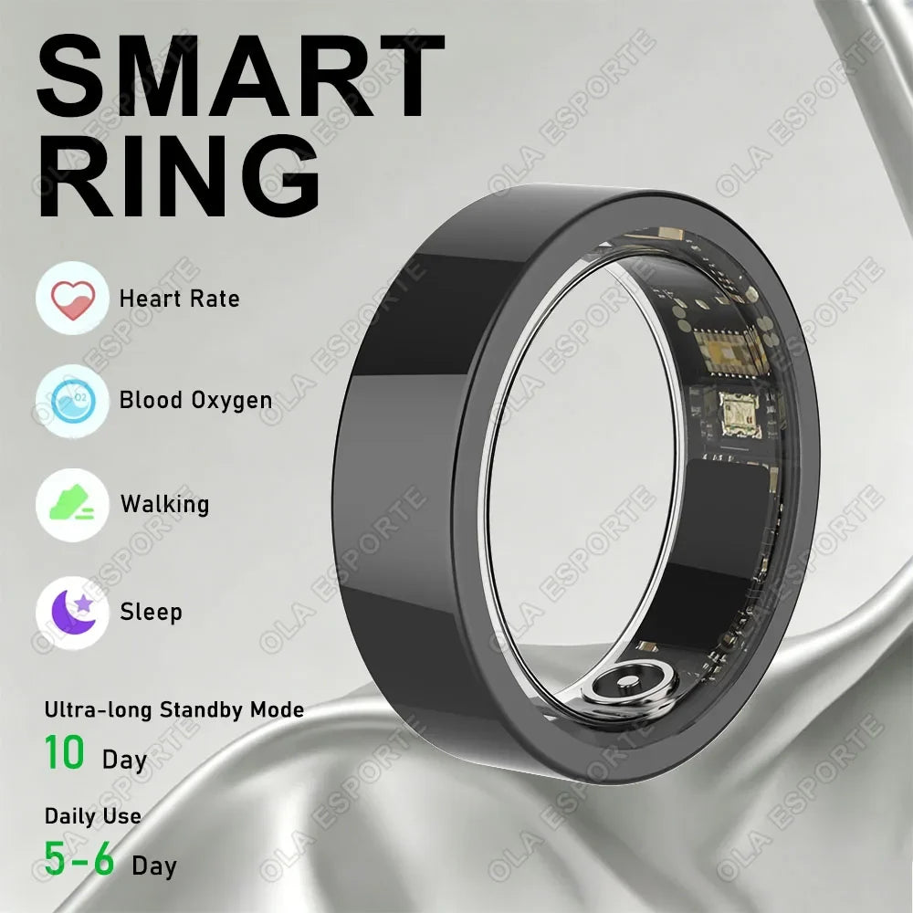 2026 Smart Ring Heart Rate Blood Pressure Sleep Monitoring Motion