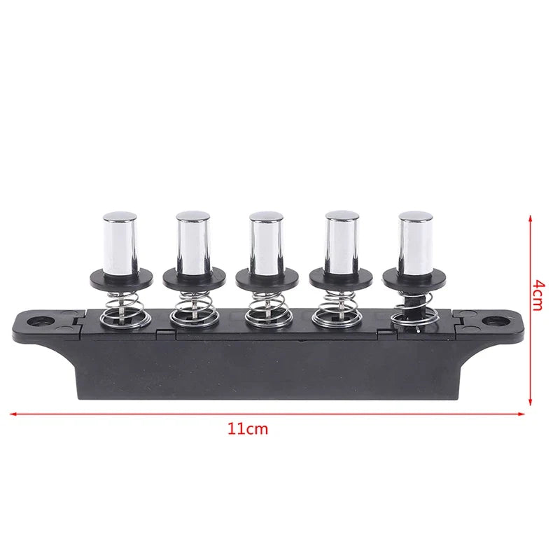 5-Position Push Button Switch for Range Hood – Silver