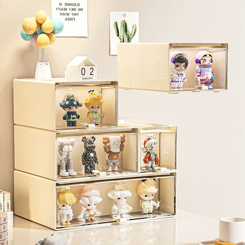 Storage Box Drawers Desktop Organizer Display Case Collectibles