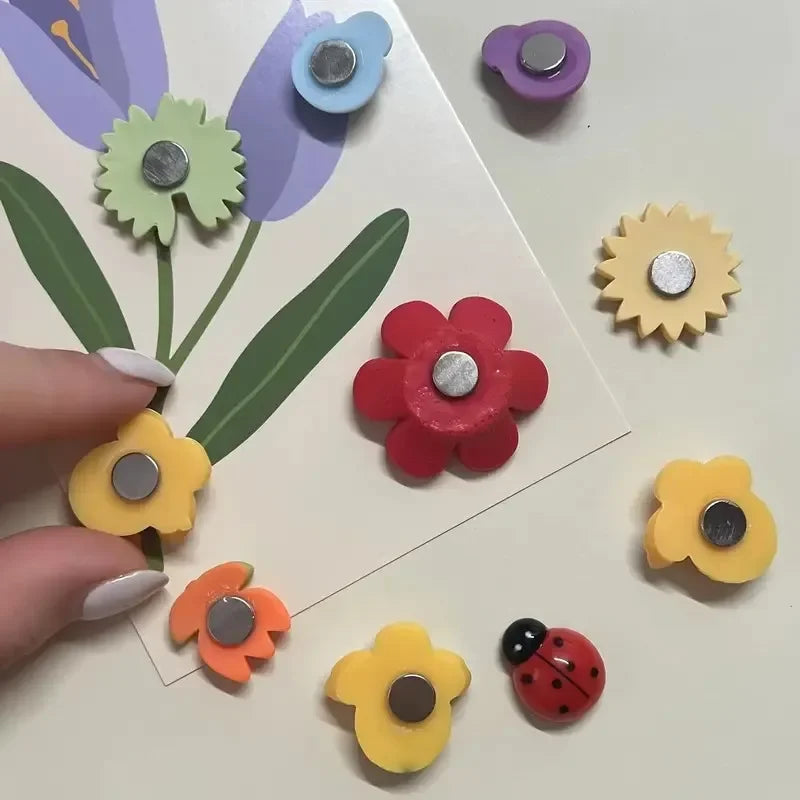 10-Piece Plant Cartoon Fridge Magnets – Strong Hold Home Decor