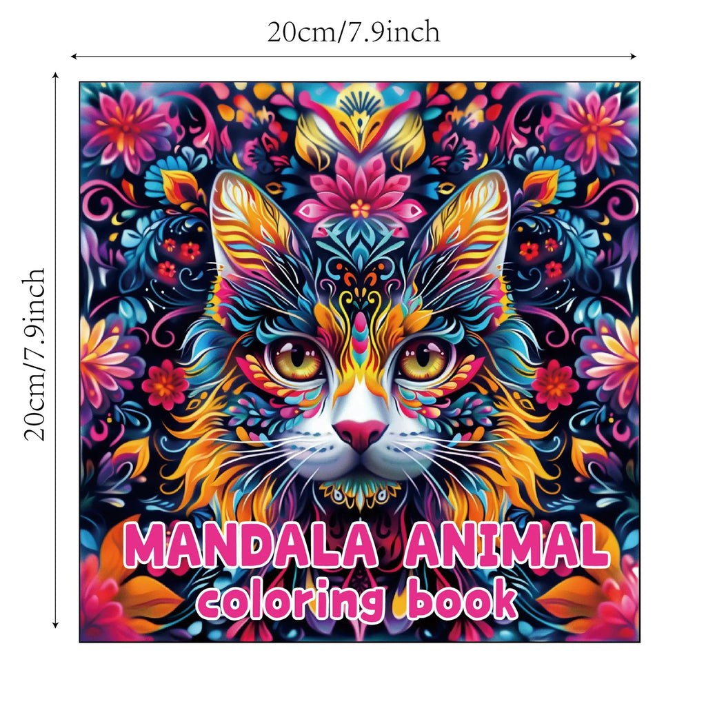 24 Mandala Animal Coloring Books Adult Graffiti Watercolor Creative
