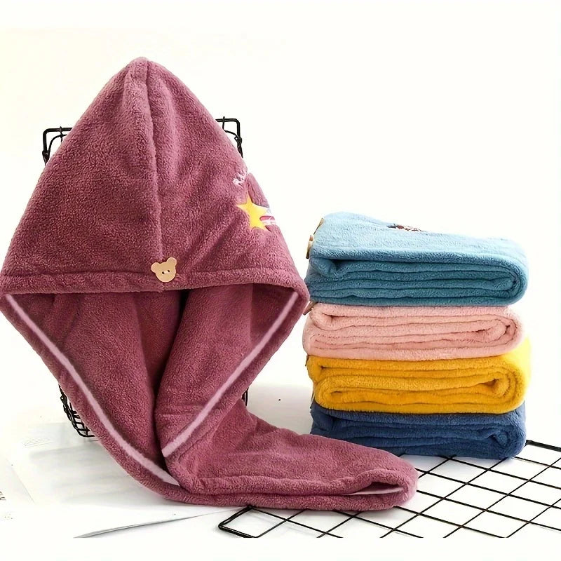 Quickly Dry Hair Hat Absorbent Soft Bathroom Women Head Towels Girls
