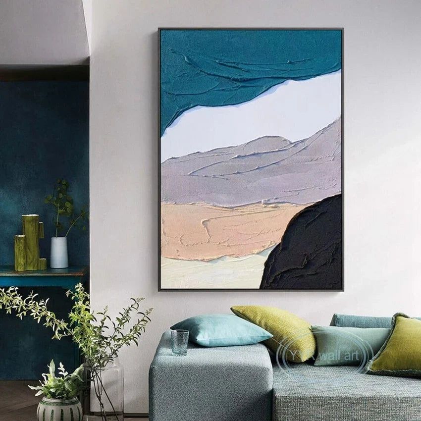 Abstract Hand-Painted Oil Painting Canvas Wall Art | Modern Decor