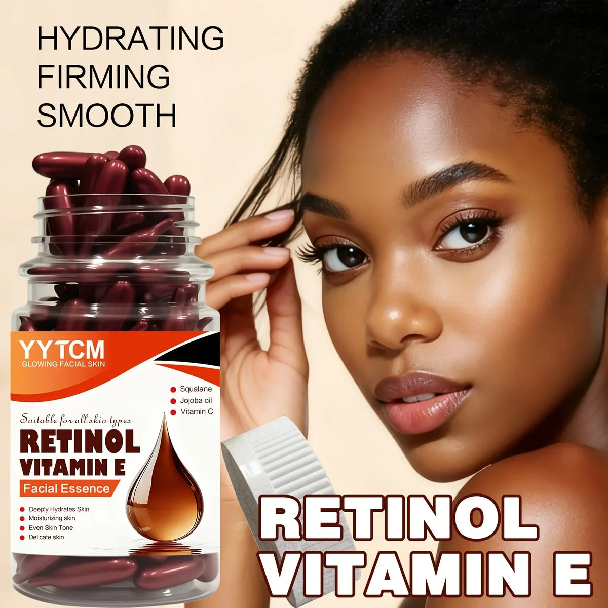 Retinol Vitamin E Capsule Essence – Hydrates, Firms & Brightens
