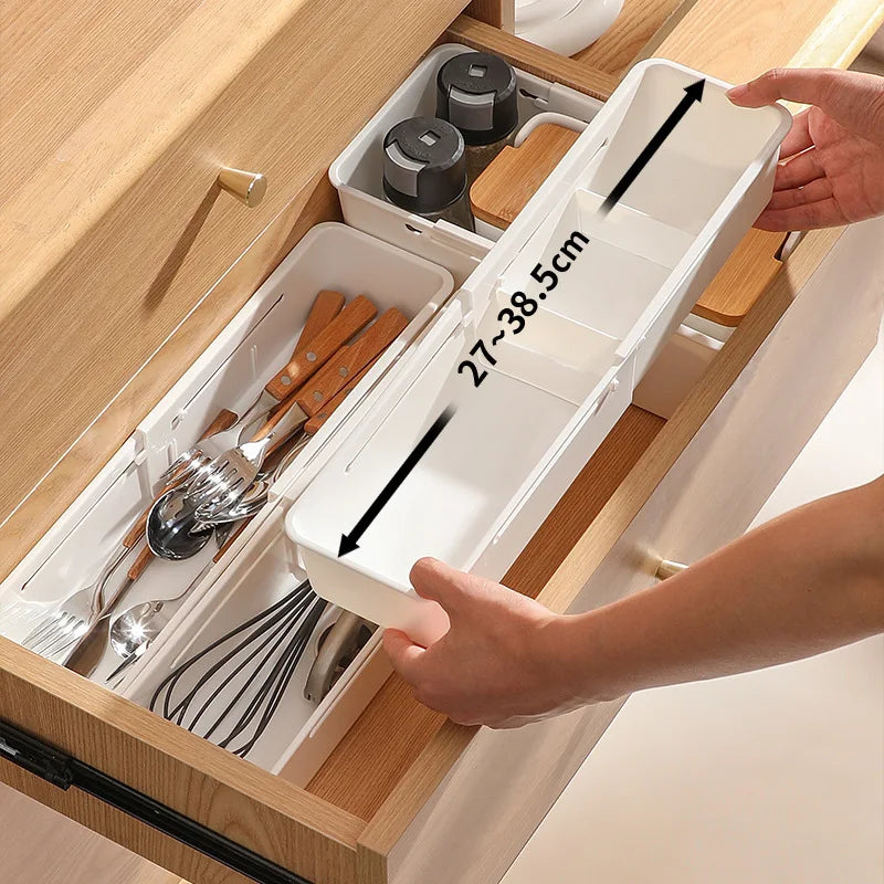 Retractable Drawer Organizer | Kitchen, Desk & Sock Storage
