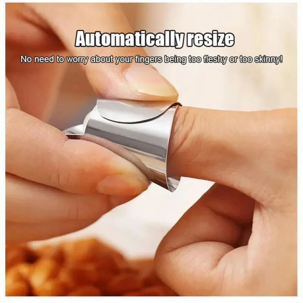Stainless Steel Finger Protector Set – 5pc Kitchen Cut Guard