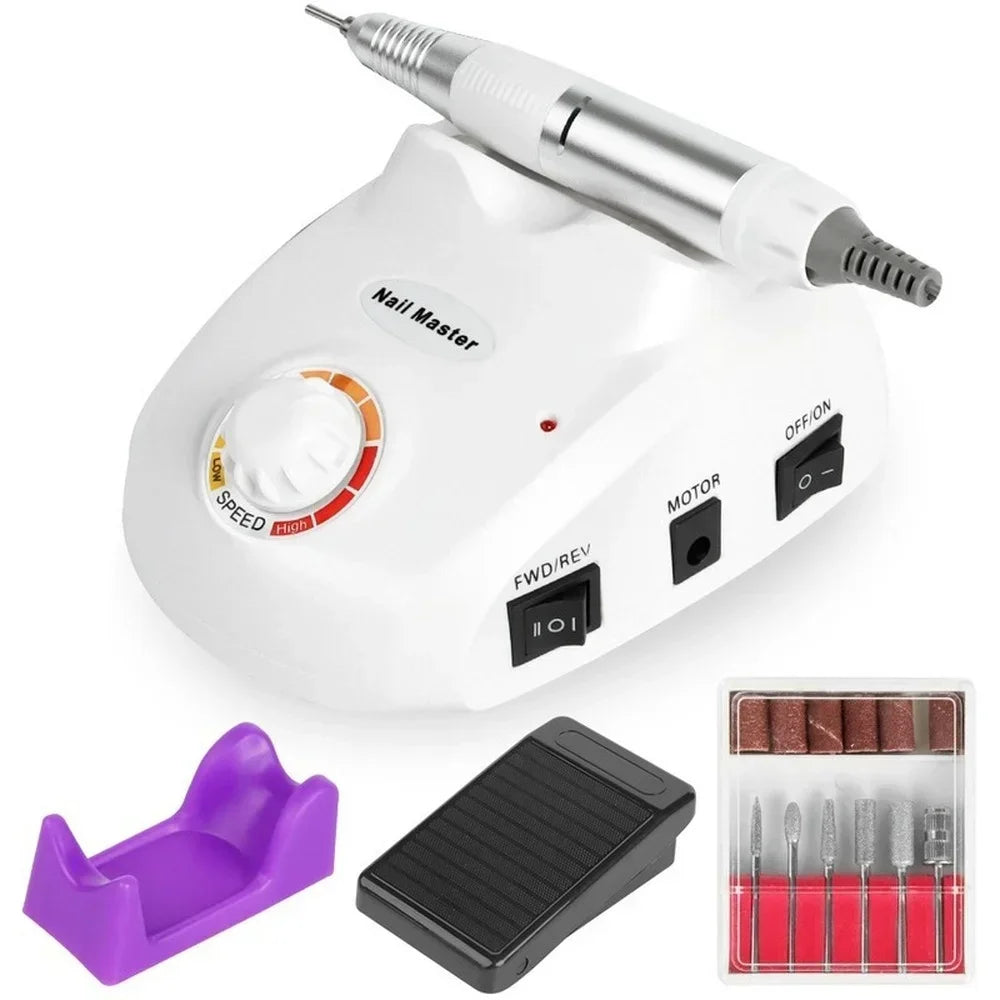 20W 35000RPM Electric Nail Drill Machine Kit | Milling Cutters