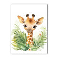 Safari Animal Canvas Wall Art | Nursery Giraffe Elephant Zebra Print