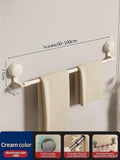 No-Drill Extendable Suction Towel Bar – Bathroom Shelf Rack