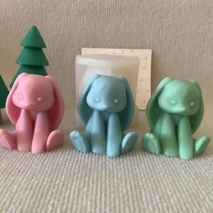 3D Rabbit Silicone Mold – Bunny Candle, Soap & Resin Mould