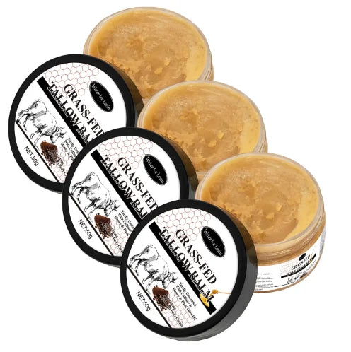 Grass-Fed Tallow Balm – Bee Venom & Caffeine Moisturizer 50g