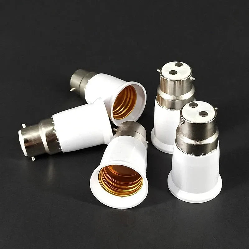 6-Pack E27 to B22 Light Bulb Adapter – Screw to Bayonet Fitting