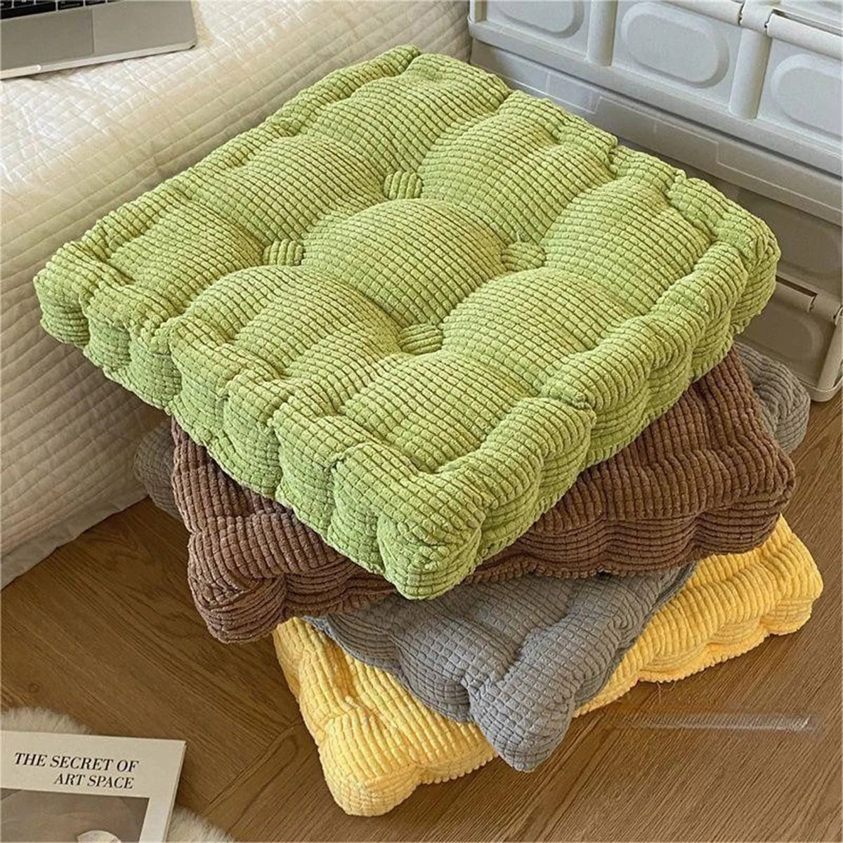 Square Tatami Floor Cushion | Cotton Seat Pad Home & Office