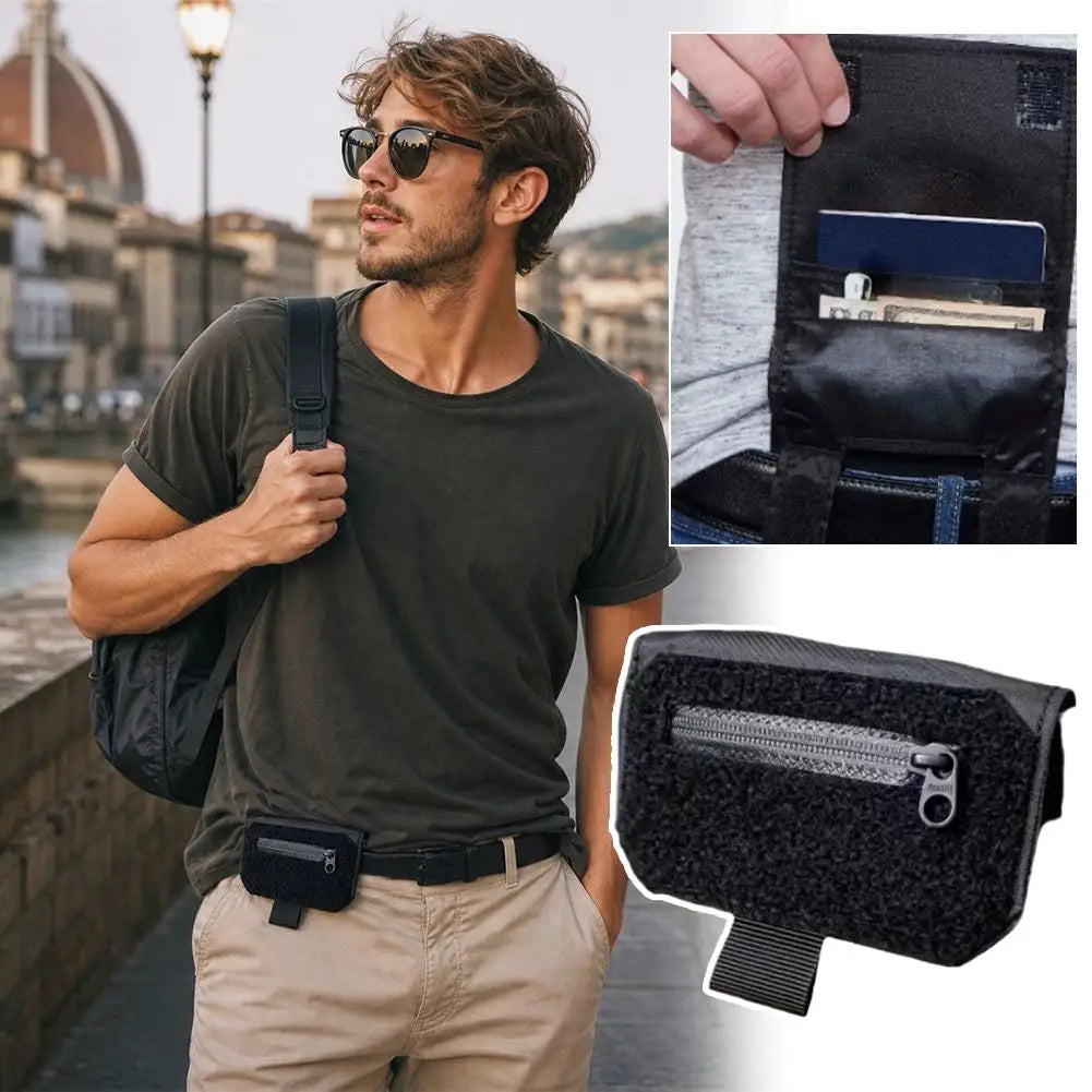 Slim Hidden Waist Belt Wallet – Anti-Theft Travel Pouch