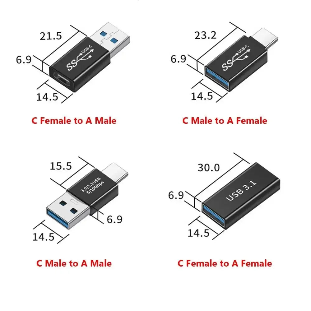 USB 3.0 Male to Male/Female Adapter – 5Gbps Gen1 Connector