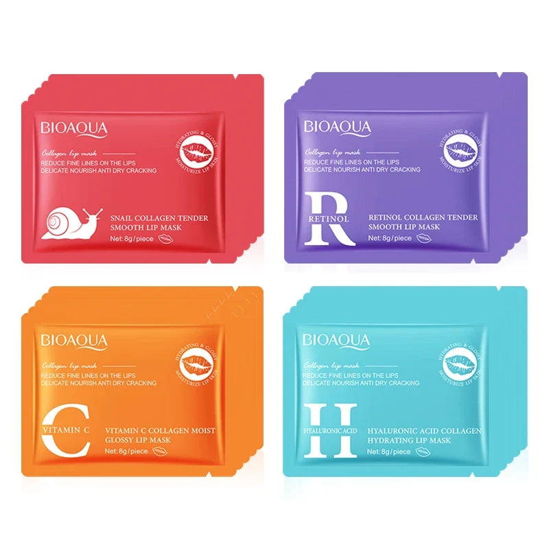 BIOAQUA Crystal Collagen Lip Mask 20pcs – Hydrating Lip Plumper