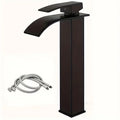Matte Black Waterfall Vessel Sink Faucet | Single Handle