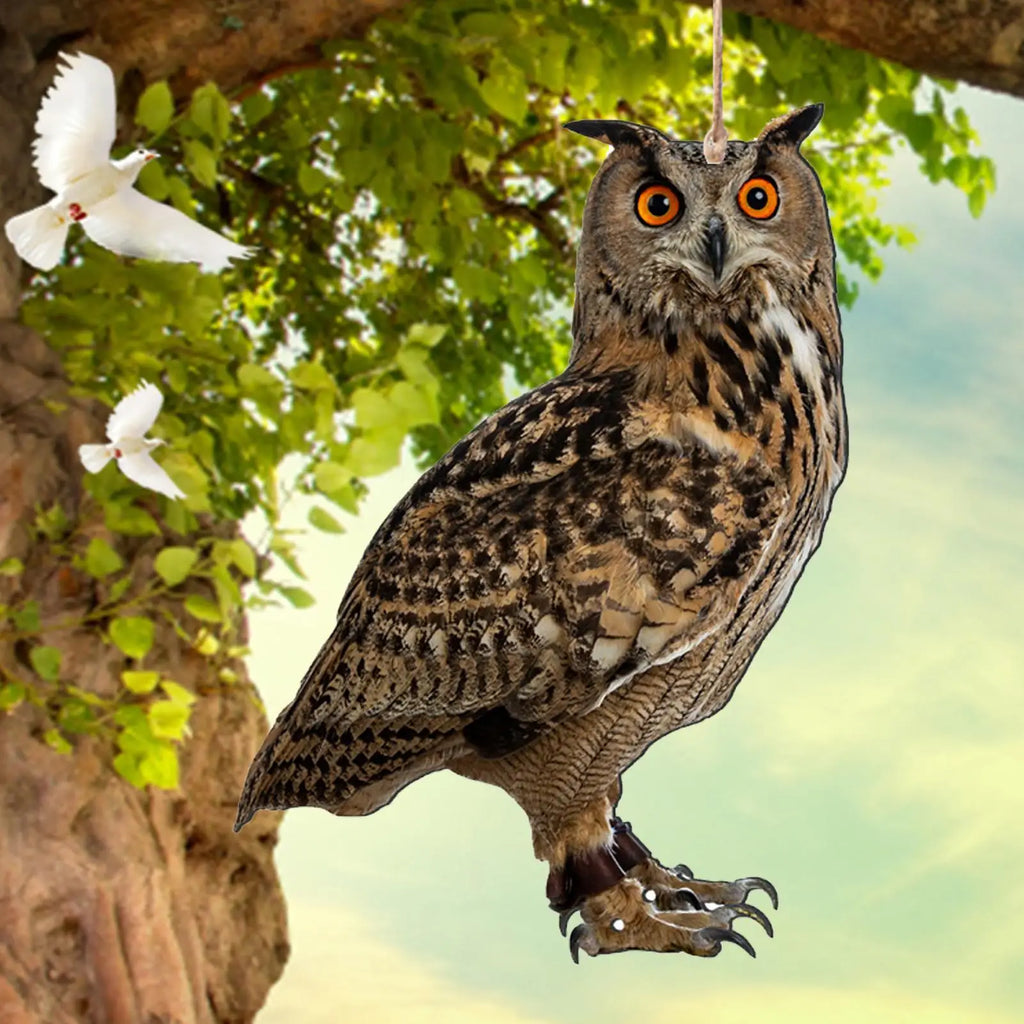 Expel Birds Pendant 2D Owl Scarecrow Garden Protector Decorative