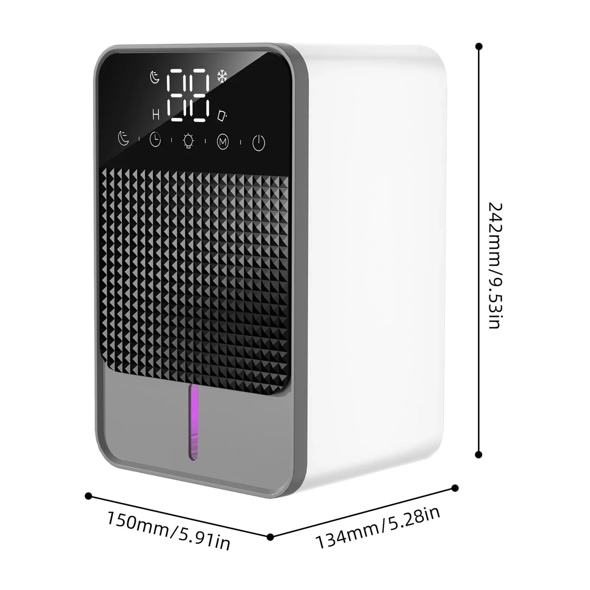 URGGU Small Dehumidifier | Digital Touch, Auto Defrost, Timer