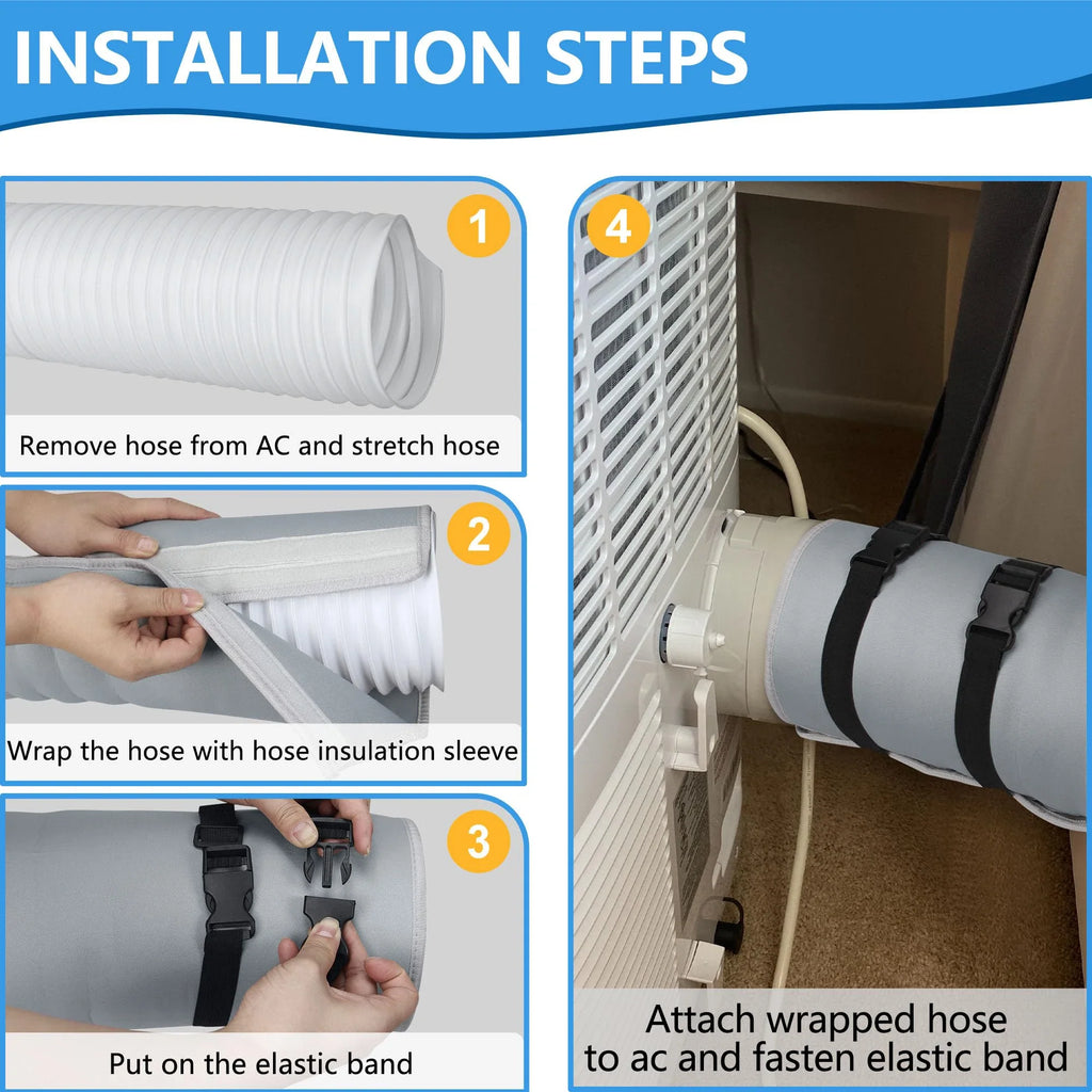 Portable AC Exhaust Hose Insulation Cover | 5" & 5.9" Fit