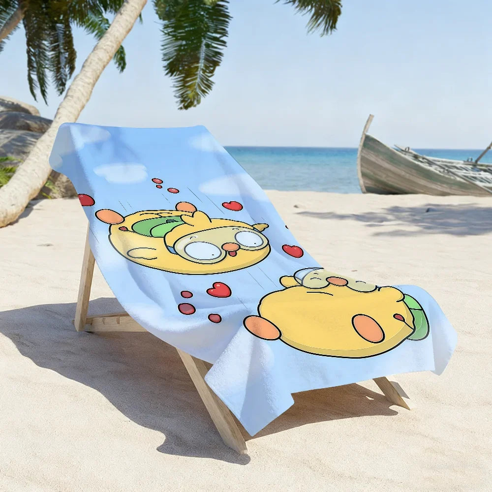 Cartoon Print Quick-Dry Beach & Bath Towel | Multi-Use