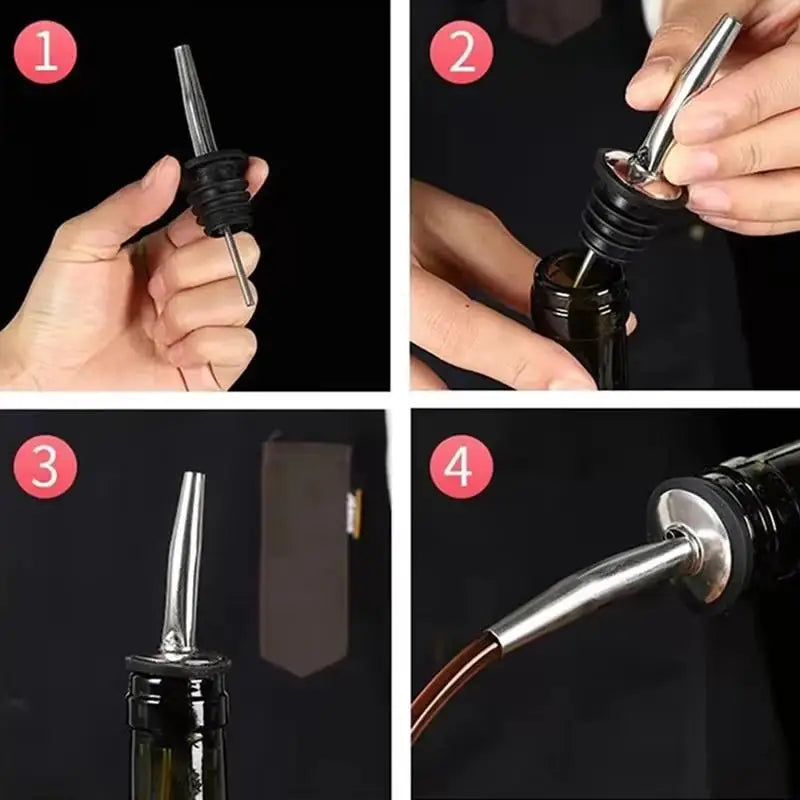 Leak-Proof Wine Bottle Stopper, Pourer & Dispenser Nozzle